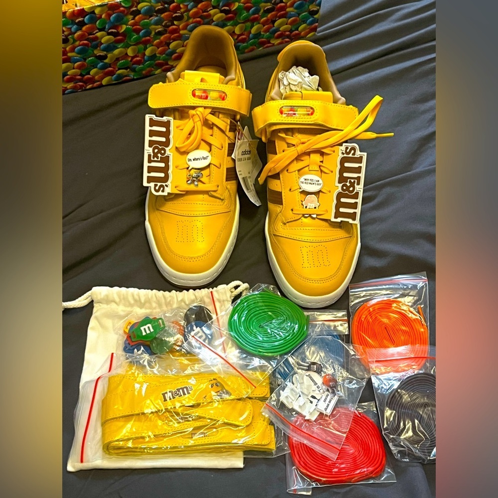 Limited edition m&m adidas shoes men’s size 8 1/2